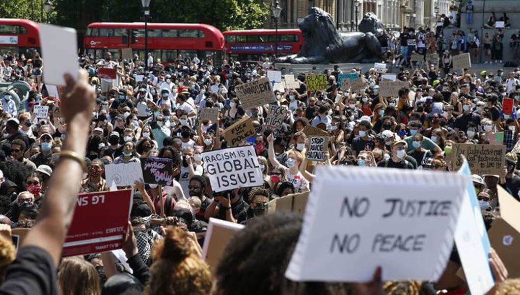 Protests in Copenhagen and London against racism, Floyd's murder case