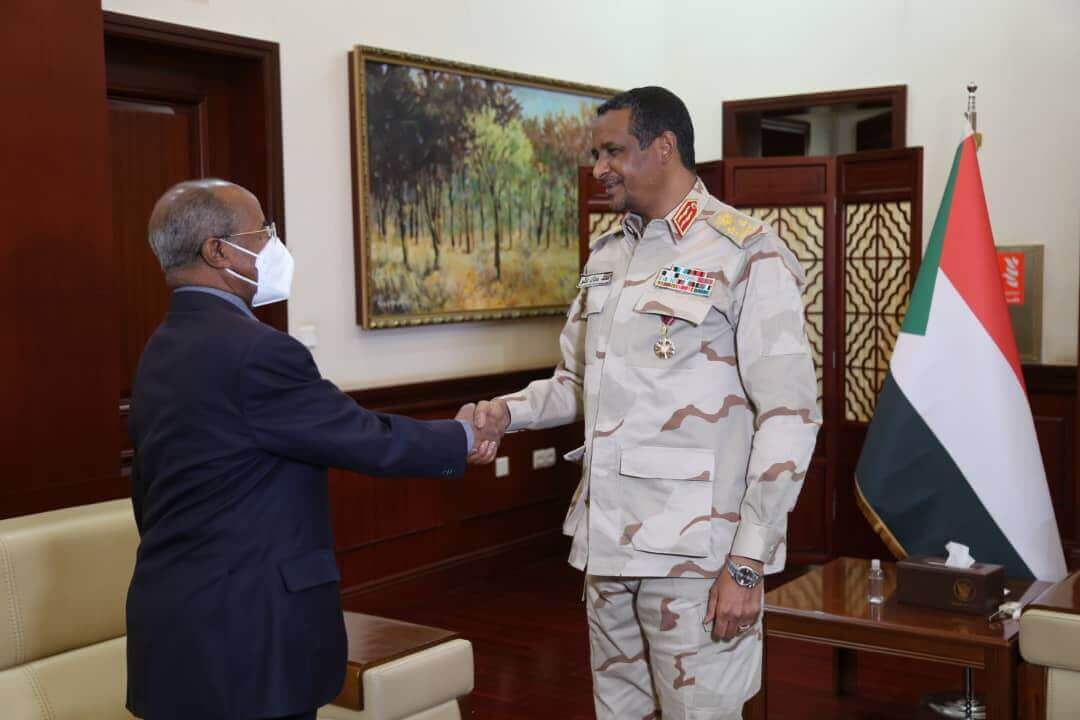 Senior Eritrean delegation composed of Mr. Osman Saleh, Minister of Foreign Affairs, and Presidential Adviser Mr. Yemane Gebreab is on working visit to the Republic of Sudan.