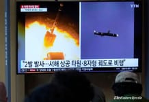 North Korea fires missile and sends warplanes to border