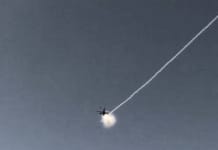 The network obtained footage of the ejection of Russian pilots from the cockpit of a Ka-52 helicopter

