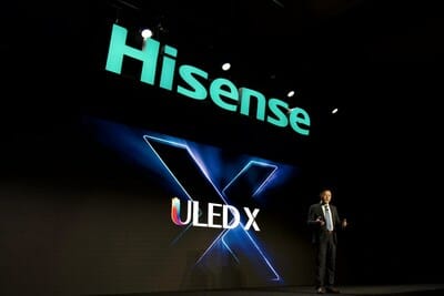 Stephen Yao, Assistant General Manager of Hisense USA, introduces Hisense’s ULED X at CES 2023