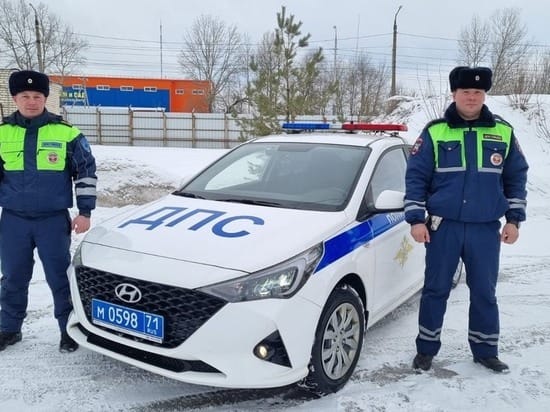 Employees of the Tula traffic police helped the driver of a broken down truck
