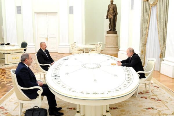 Meeting of Vladimir Putin with Ilham Aliyev and Nikol Pashinyan