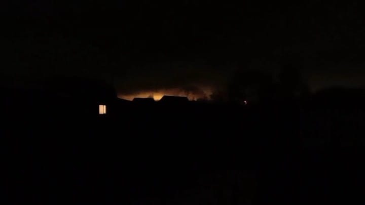 Ukrainian media report a fire near Shkolny airport in Odessa
