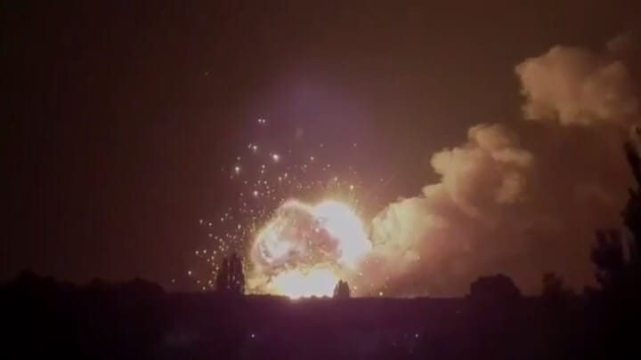 Explosions were heard in parts of Zaporozhye