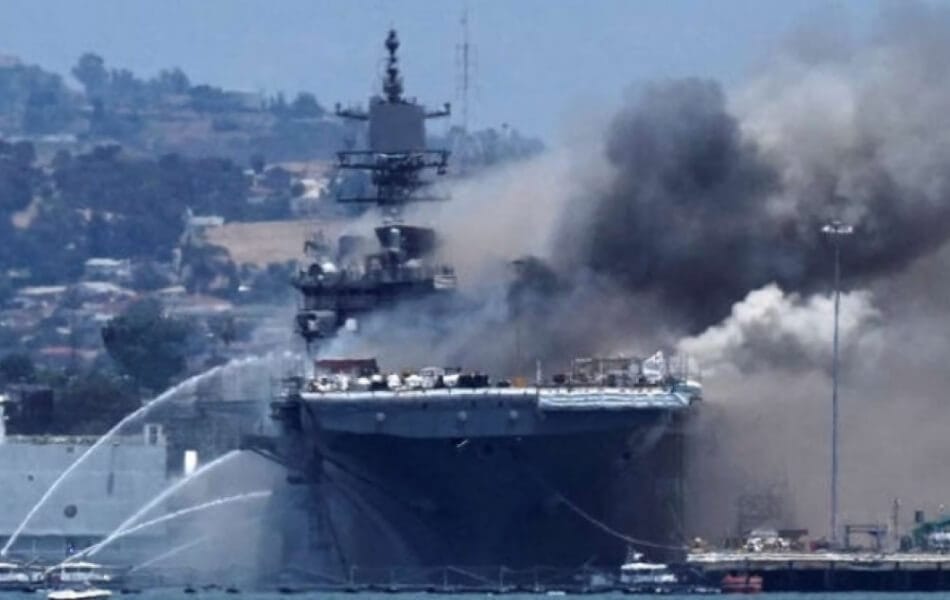 US Navy Ship on Fire, usa navy news, army news, american navy news, american army news, american navy ship, us battle ship fire , world news, breaking news, latest news; The Eastern Herald News