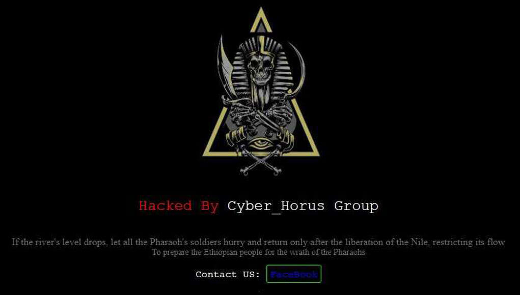 Egyptian cyberattack on Ethiopian Security Agency website news