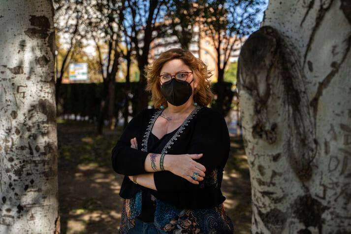 Lucía Ruiz survived the ETA bombing of the National Guard's cabin in Zaragoza when she was ten years old in 1987. Eleven people were killed in the attack. AP / Renata Brito