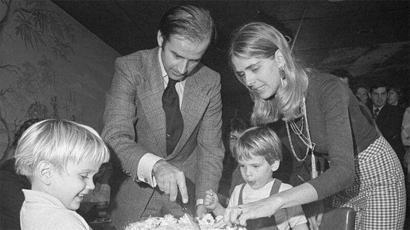 Neilia and Joe Biden, along with their children Beau and Hunter 