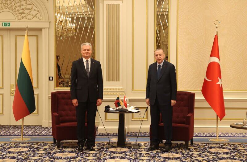 Erdogan meets his Lithuanian and Latvian counterparts in Brussels ahead of the NATO summit