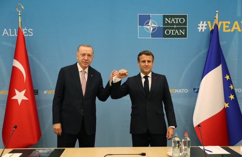 Emmanuel-Macron-recep-tayyip-erdogan-turkey-france-nato-summit-brussels-foreign-affairs