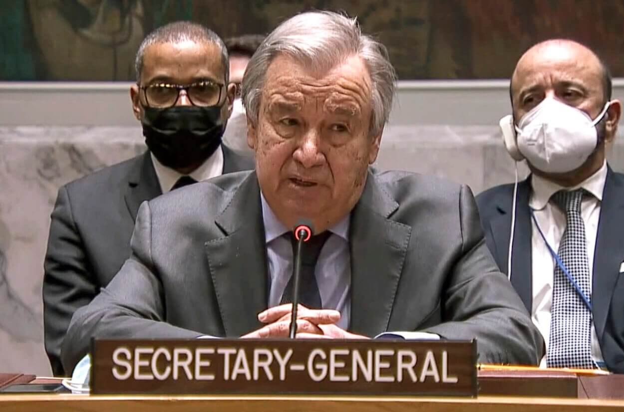 United Nations Ukraine Tensions Guterres requests to meet the presidents of Russia and Ukraine in their countries
