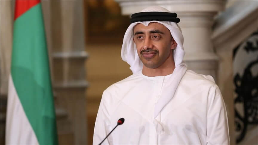 The foreign ministers of the UAE and Iran discuss ways to develop relations
