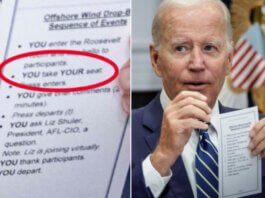 Biden accidentally showed reporters the wrong paper