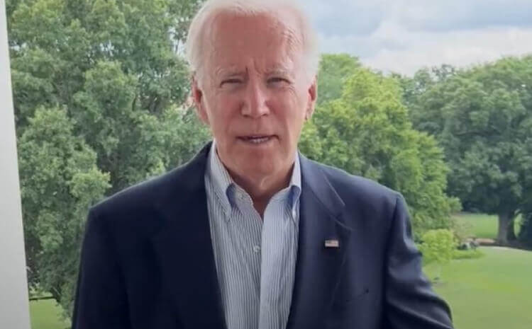 Joe Biden addresses the nation after it was announced that he was infected with the coronavirus