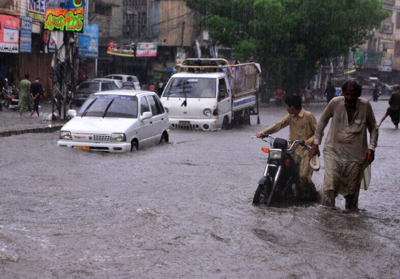 Monsoon rains caused floods in Pakistan