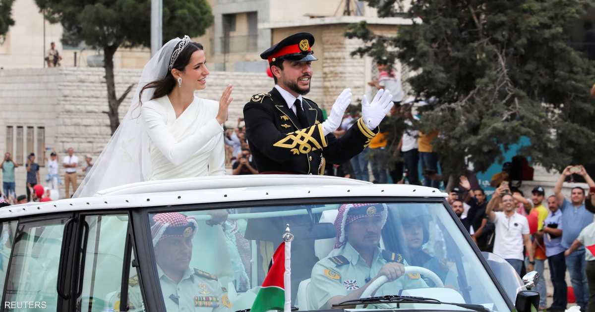 What is the flag on the Jordanian Crown Prince's wedding car?

